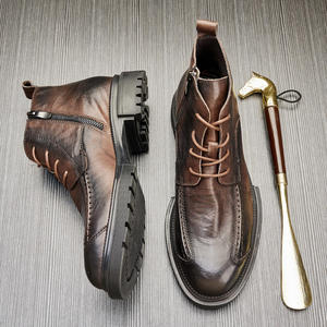 <span class=keywords><strong>Scarpe</strong></span> e Stivali da Uomo con Cerniera Alta. Stivaletti con Suola Spessa. Stivali da Uomo Usati - Product Image 4