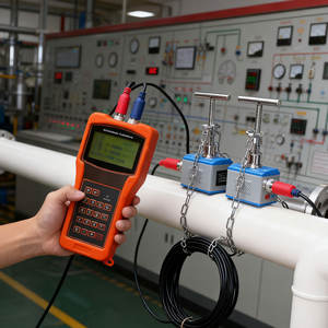 جهاز قياس تدفق السوائل الرقمي RS232 <span class=keywords><strong>4</strong></span>-20mA للماء والزيت، محول تدفق قابل للتثبيت TUF-2000H، جهاز قياس تدفق بالموجات فوق الصوتية محمول باليد - Product Image 6