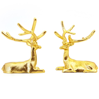 Vente en gros 3D Cerf Boule de Cristal Titulaire Or Argent Cristal Sphère Stand Boule Rack Bureau Décoration Souvenir Cadeau