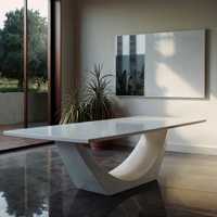 Table de conférence ovale pliable de luxe pour salle de réunion, petite, modulaire, avec écran tactile, prise moderne et ensemble de chaises