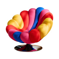 Canapé simple design moderne chaise pivotante tendance anémone arc-en-ciel de loisirs pour petit appartement salon ou balcon canapé paresseux