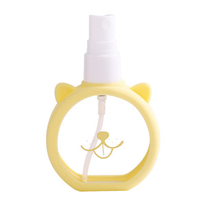 Venta caliente portátil 55ml PET gato de dibujos animados botella de Spray Linda cubierta de silicona botella de Spray de Perfume botella de Spray de niebla cosmética - Product Image 5
