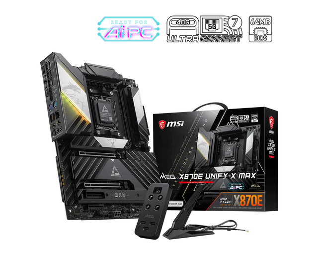New MSI MEG X870E UNIFY-X MAX Motherboard AM5 Support R 9000/ 8000/ 7000 CPU DDR5 128GB Mainboard for Gaming Desktop Computer PC