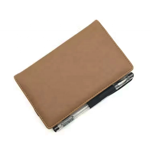 Porte-cartes de score de <span class=keywords><strong>golf</strong></span> classique marron personnalisé avec logo personnalisé en cuir PU simple - Product Image 4