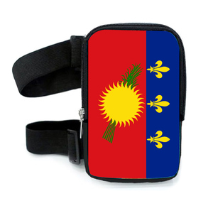 Vente en gros sac à jambe avec impression drapeau <span class=keywords><strong>Guadeloupe</strong></span> grande capacité drapeau personnalisé sac cuisse carnaval logo personnalisé avec sangle réglable - Product Image 1