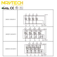 M12 4 Ports Câble Termination Simple Double Signal Électrique Optique Boîte De Jonction Noir IP67 Femelle IEC OEM ou Personnalisé