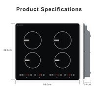 Table de cuisson à induction intégrée 4 brûleurs 6800W 240V