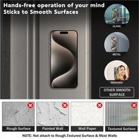 Support magnétique pour téléphone à ventouse en silicone, aimant N52, support flexible amovible pour smartphone, compatible avec la charge sans fil, pour bureau