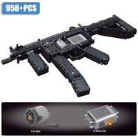 TGL T2035 Fusil Mitrailleur Militaire MP5 Gatling Arme Technique Briques Jouets pour Enfants Garçons Ensembles de Blocs de Construction