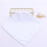 Plain White Grey Cotton Square Wash Towels Stain Removing Cloths for Nail Technician Salon Manicure Workstation