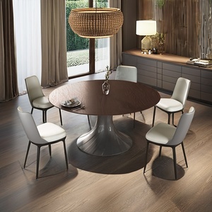 Mid-Century Modern Noyer Retro Color Petite taille <span class=keywords><strong>Table</strong></span> <span class=keywords><strong>en</strong></span> résine époxy <span class=keywords><strong>Table</strong></span> à manger ronde <span class=keywords><strong>en</strong></span> bois pour 4 <span class=keywords><strong>en</strong></span> vente - Product Image 1