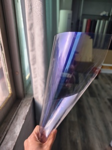 أفلام نوافذ السيارة عالية الجودة CR90 Vlt باللون الأزرق لفات * 30 متر فيلم صبغة نافذة الحرباء - Product Image 3