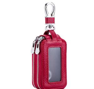 Porta Llaves de Cuero con Cierre, Doble Capa, Mini Funda para Llaves de Coche, Accesorio de Moda para Hombre y Mujer - Product Image 6