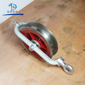 Poulie de pressage de câble de 4 tonnes, poulie de levage de câble de terre 1T-4T, poulie en acier pour câble en acier, poulie en acier recouverte de caoutchouc en nylon - Product Image 5