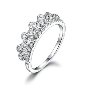 Bagues de fiançailles et de mariage pour femmes en argent sterling 925 massif de luxe, plaquées rhodium, certifiées CMA, pour anniversaire et fête - Product Image 1
