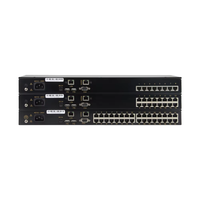 Conmutador KVM de 4, 8 y 16 Puertos 4K RJ45 Ethernet FHD 1U para Montaje en Rack, Compatible con Cascada sobre IP, 8 Puertos