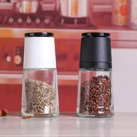 Bouteille de rangement pour épices en verre réglable de 120 ml, bouchon à vis mat avec impression sérigraphique, design traditionnel, accessoires de cuisine