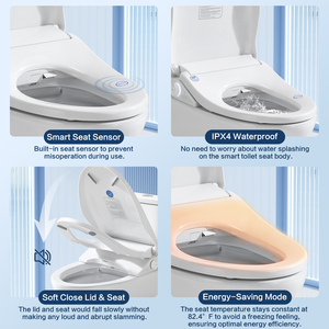 Siège de bidet intelligent avancé avec télécommande, siège chauffant, sécheur d'air, eau chaude instantanée, modes de pulvérisation multiples - Product Image 4