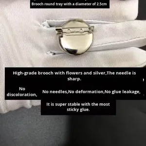 6.6cm cao cấp kẻ sọc Camellia kẹp tóc nhỏ hoa thơm Clip nhiều màu mạ hợp kim Trâm pins cho thời trang - Product Image 3