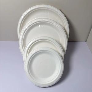 Platos Desechables Blancos Biodegradables de 8 Pulgadas Biopoly, Vajilla Ecológica de Bagazo para Viajes - Product Image 3