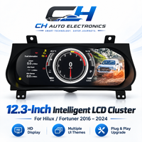 Untuk Toyota Hilux 2016-2024 LCD Cluster Instrumen Dashboard Speedometer 12,3 Inci Upgrade Plug and Play Pengganti