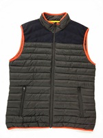 Chaleco Acolchado de Invierno para Hombre, Resistente al Viento y Transpirable, con Patrón a Cuadros, Cuello Mao, Cierre de Cremallera, Prenda Exterior Ecológica
