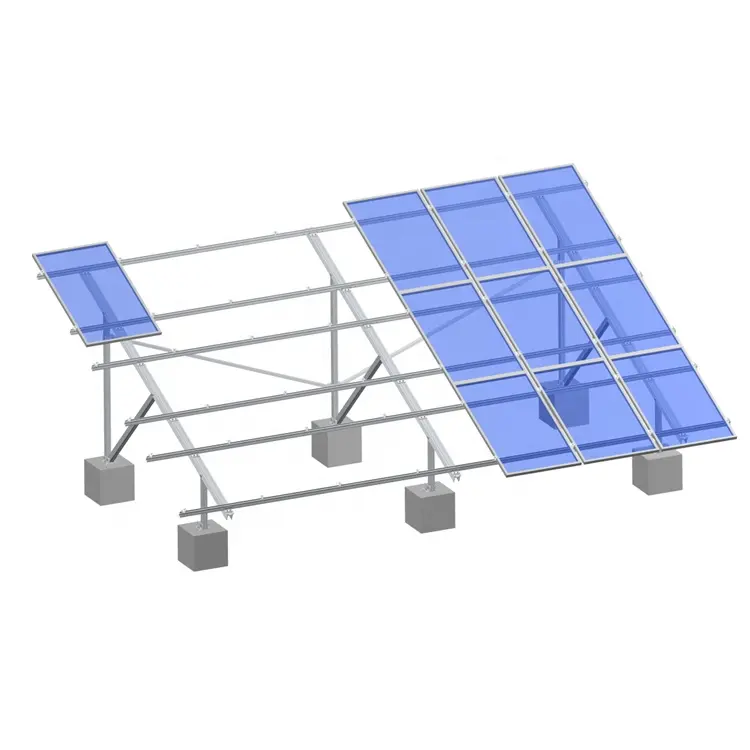 Preassmbly aluminium solar panel support ground mount system solar bracket pv mounting