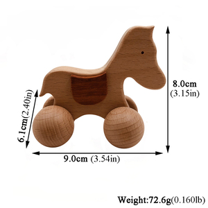 Juguete artesanal de madera de haya orgánica para niños de 2 a 4 años Artesanías en madera educativas - Product Image 6