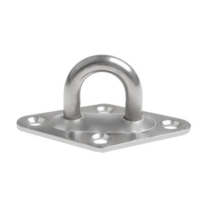 Crochet en forme de losange en acier inoxydable, finition brossée 764, pour applications de suspension murale ou au plafond - Product Image 1