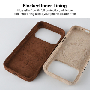 เคสโทรศัพท์หนังกลับนุ่มฟู กันลื่น ป้องกันรอยขีดข่วน สำหรับ iPhone 17/16/15/14 Pro Max มีหลายสี - Product Image 2