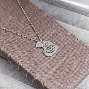 Collar ZRM Fashion con Forma de Corazón de Aleación de Zinc, Estilo Europeo-Americano, con la Frase '<span class=keywords><strong>Mi</strong></span> Pequeña Niña Ayer, <span class=keywords><strong>Mi</strong></span> Amiga Hoy, <span class=keywords><strong>Mi</strong></span> Hija Para Siempre' - Product Image 3