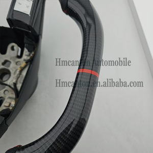 พวงมาลัยหนังแท้แบบเจาะรูคาร์บอนไฟเบอร์สำหรับรถยนต์ Chrysler 300C - Product Image 4