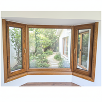 Design moderne Étanchéité à l'air Fenêtre en saillie en aluminium triple verre Low-E pour l'isolation thermique des villas