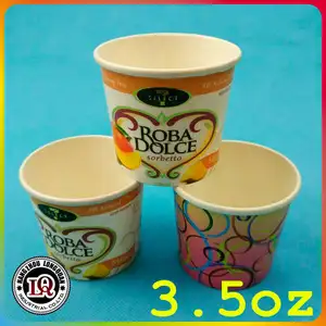 आइसक्रीम पेपर आइसक्रीम कप के लिए डिस्पोजेबल अनुकूलित 3.5oz पेपर कप
