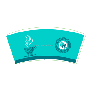 Feuille d'impression en vrac pour gobelets en papier alimentaire PE double couche, imprimés, à paroi simple, jetables, étanches, avec logo personnalisé - Product Image 5