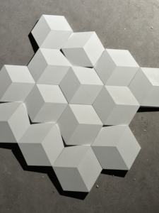 Composant de ciment brique bosse hexagone 2025 nouveau matériau conception 3D épissage sans couture assemblage rapide maison plafond Dado panneau mural - Product Image 4