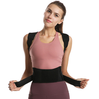 Ceinture de soutien dorsale ajustable et magnétique, correcteur de posture pour adulte unisexe, sac noir à fermeture éclair, soutien d'épaule universel pour femmes, minceur