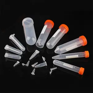 Laboratory 0.1ml~100ml Plastic Graduated Centrifuge/Test/Falcon Tube With Screw Cover/Lid PCR Strips