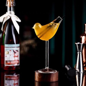 OEM ODM Einzigartiges Bastel geschenk Vogel glas Strand party Martini Glaswaren Tiere Gläser Cocktail - Product Image 4