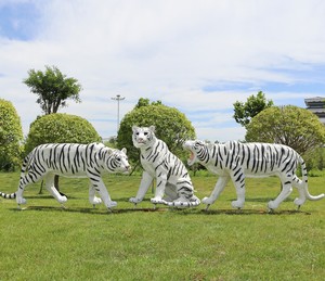 Bán Buôn Tùy Chỉnh Trắng Tiger Bộ Điêu Khắc Nhà Sản Xuất Cung Cấp Lớn Tiger Tượng Động Vật Nghệ Thuật Cho Ngoài Trời Trang Trí Nội Thất Điêu Khắc - Product Image 5