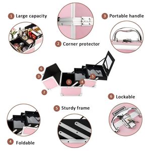 <span class=keywords><strong>Mallette</strong></span> OEM en aluminium pour maquillage de beauté féminin <span class=keywords><strong>mallette</strong></span> portable pour outil de <span class=keywords><strong>coiffure</strong></span> de barbier - Product Image 6