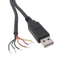 Kabel konverter seri USB ke TTL 232R FTDI 3.3V 5V ke Header 6Pin kabel seri 6FT usb ke kabel seri ttl 5v