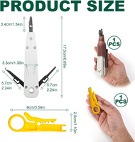 Alicates de crimpado tipo 110 para inserción, corte y perforación de cables Krone, herramienta de impacto RJ45 para cable de red