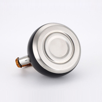 Théière sifflante de 3.0 L avec poignée à motif en bois et sifflet fort pour cuisinière à gaz ou électrique bouilloire à eau sifflante