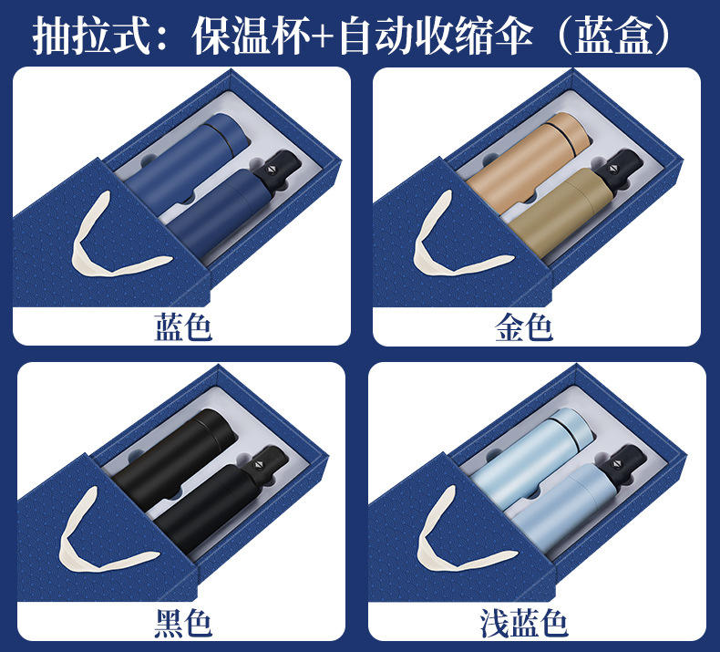 กล่องของขวัญแบบดึงออกได้เคสสีน้ำเงิน