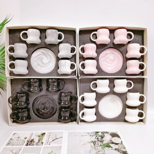 European Light Luxury Ceramic Coffee <b>Cup</b> and Saucer Gift Box Gold Marble Gourd <b>Cup</b> Mini <b>Cup</b> <b>Set</b> - Product Image 2