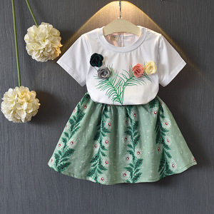 Producto Popular, Conjunto de Ropa Infantil de Algodón con Diseño de Tarjeta Americana Express Negra, Conjuntos de Flores Secas para Venta al por Mayor - Product Image 1