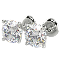 Harga Pabrik Asli 100% Berlian Buatan Laboratorium HPHT CVD Anting Emas Padat 10K 14K 18K untuk Wanita 0.2ct 0.6ct 1ct Perhiasan Berkualitas