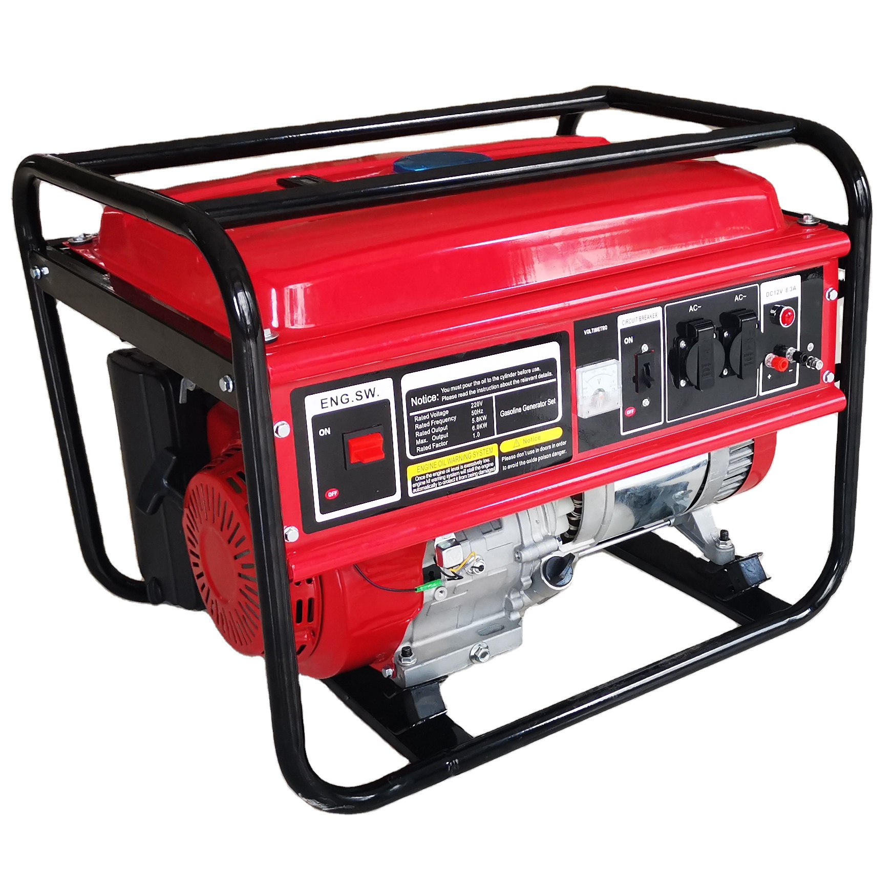 6.5KW 20V 50Hz ручной бензиновый генератор бытовой генератор питания