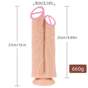 Delove di alta qualità PVC Dildo Super grandi teste doppie artificiali pene sensuali giocattoli sessuali per donne masturbatori - Product Image 6